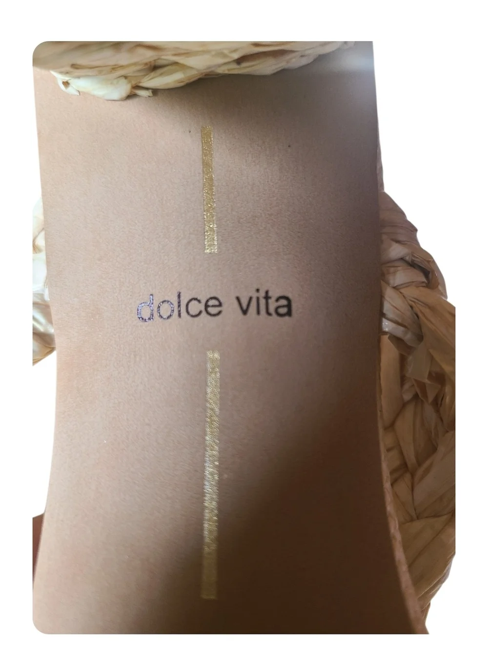 Dolce Vita Paily Braided Raffia Block Heel Sandals Square Toe Size 8.5 Natural